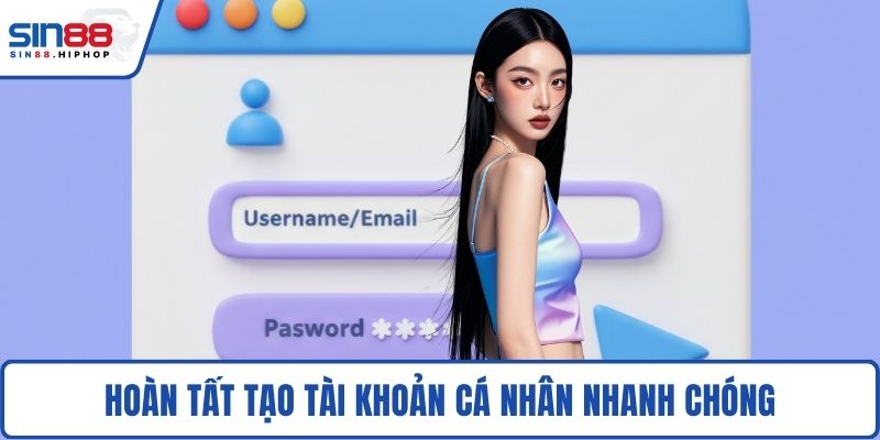Hoàn tất tạo tài khoản cá nhân nhanh chóng